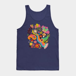 Psychedelic 70s disco tripping - fun retro design by Cecca Designs Tank Top